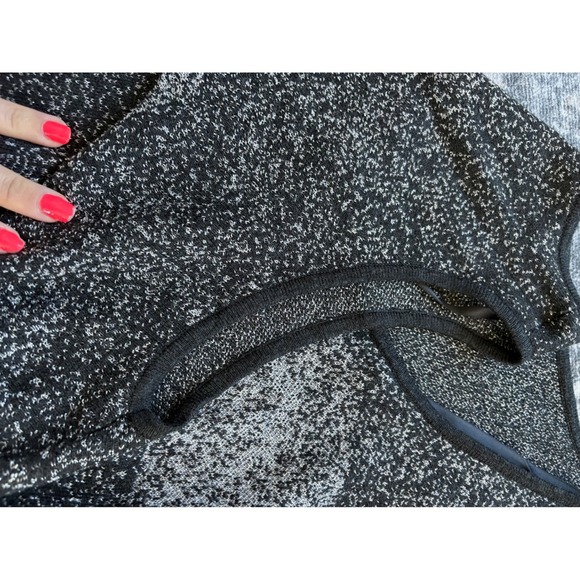 Bebe Black Silver Sparkle Long Sleeve‎ Knit Top Party Cocktail Glam - Picture 6 of 6